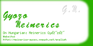 gyozo meinerics business card